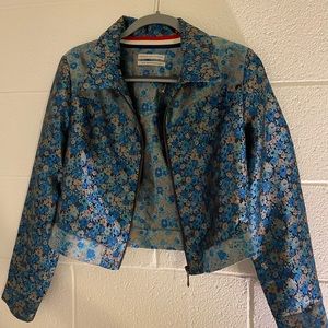 Urban Outfitters Floral cropped jacket in great condition!
